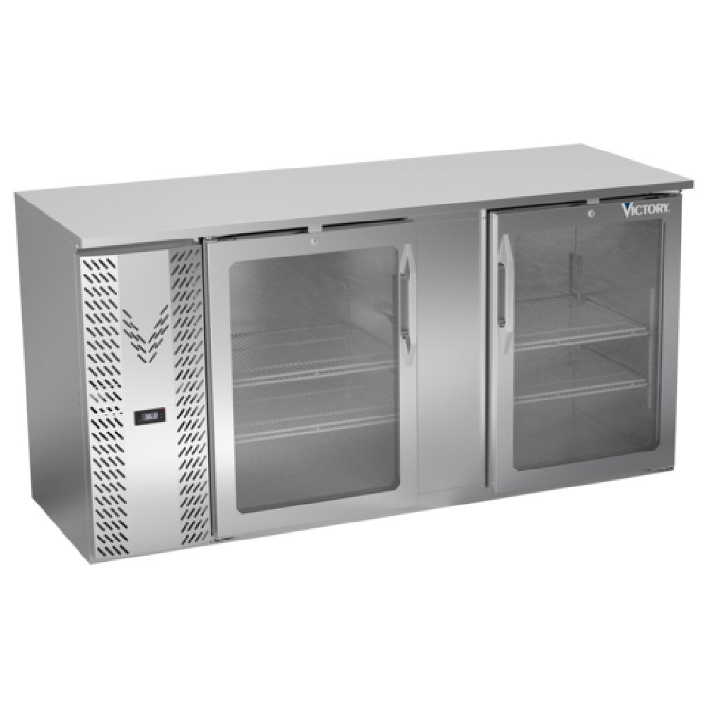 Victory VBBN68HC-FG-S - Back Bar Refrigerator, Food Rated, Two-section