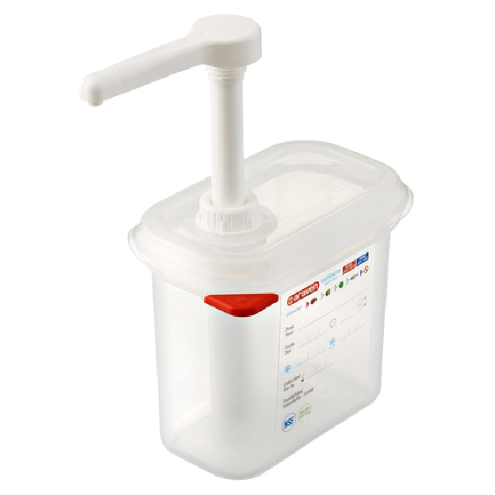 CFS Brands 01362 Araven Sauce Dispenser 1.5 Qt. 6-7/8"L X 4-1/4"W X 7-1/2"H