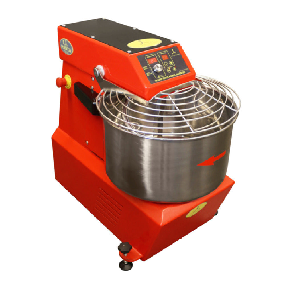 Arcobaleno Pasta Equipment ASM40 Spiral Mixer Variable Speed 42 Qt. (40 L) Stainless Steel Rotating Bowl