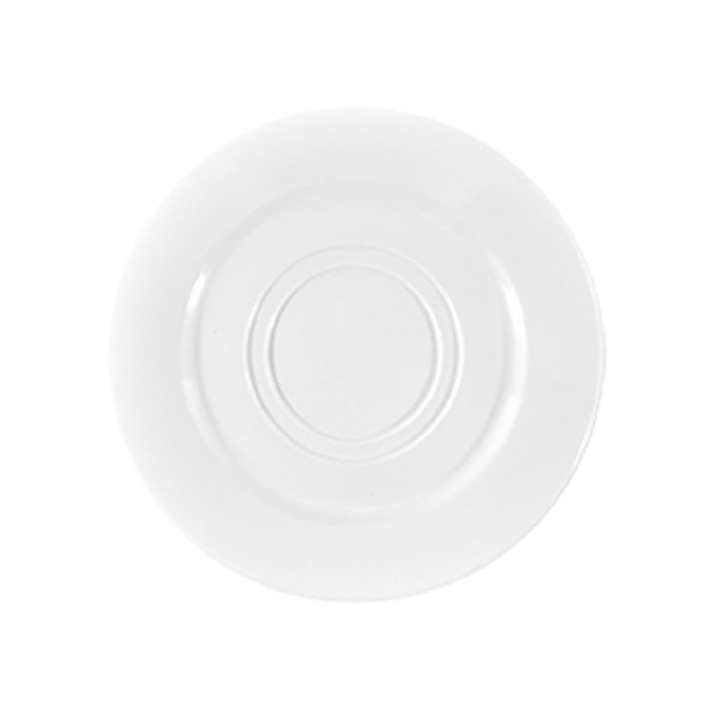 Elite Global Solutions D658-W Saucer 6-1/2" Dia. X 3/4"H Double Well