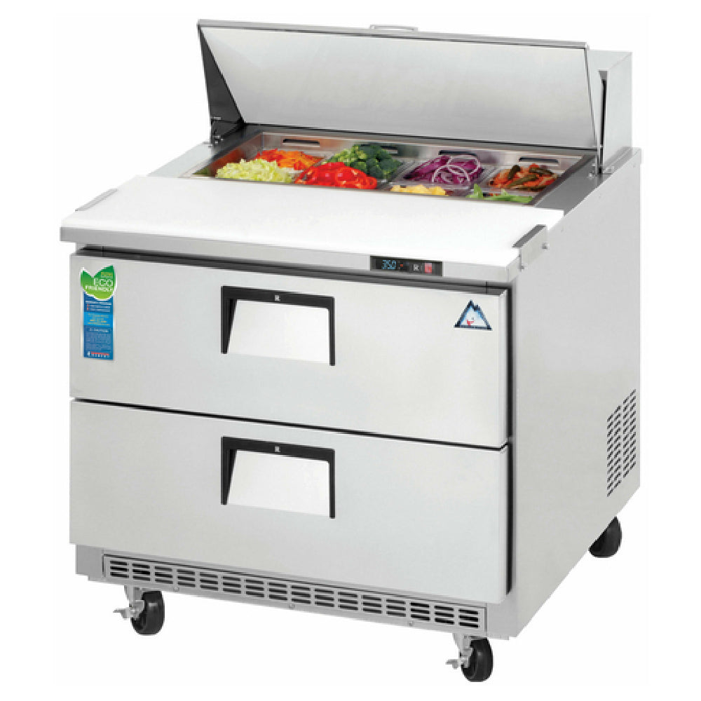 Everest Refrigeration EPBNSR2-D2 Drawered Sandwich Prep Table One-section 35-5/8"W