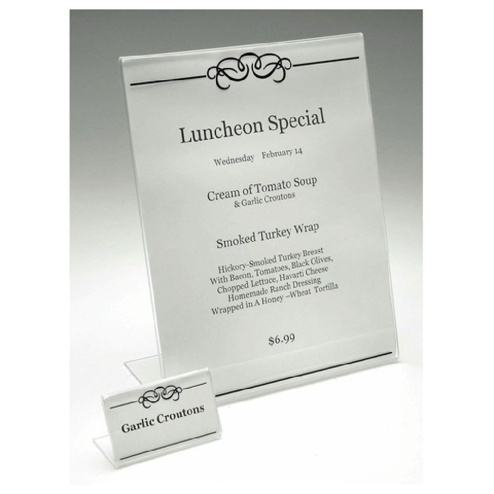 Hubert 22368 - Sign Holder, 3-1/2" X 1-1/2" X 2"H, Rectangular