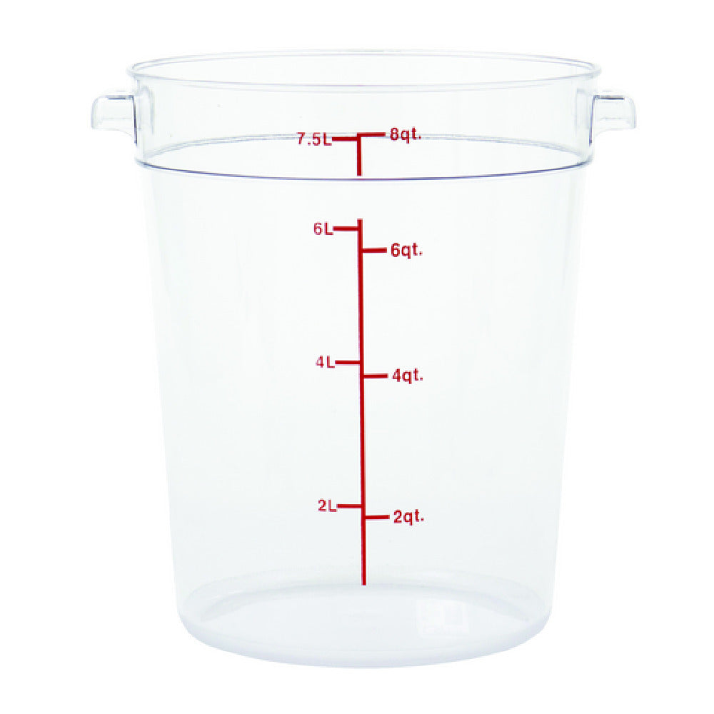Hubert 96147 - Hubert® Food Storage Container, 10-13/100" Dia. X 10-3/4"D, Round