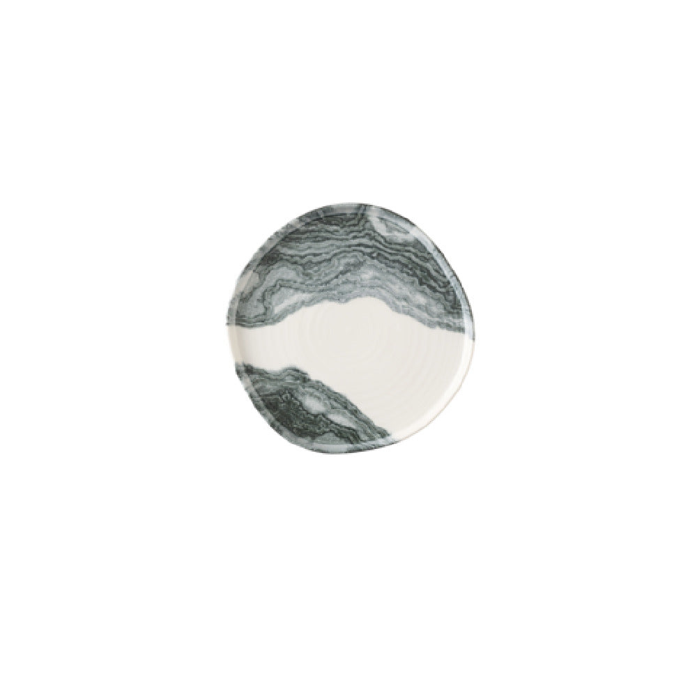 Churchill China TDBKOW261 - Black Organic Walled Plate, 10 1/2", Ceramic