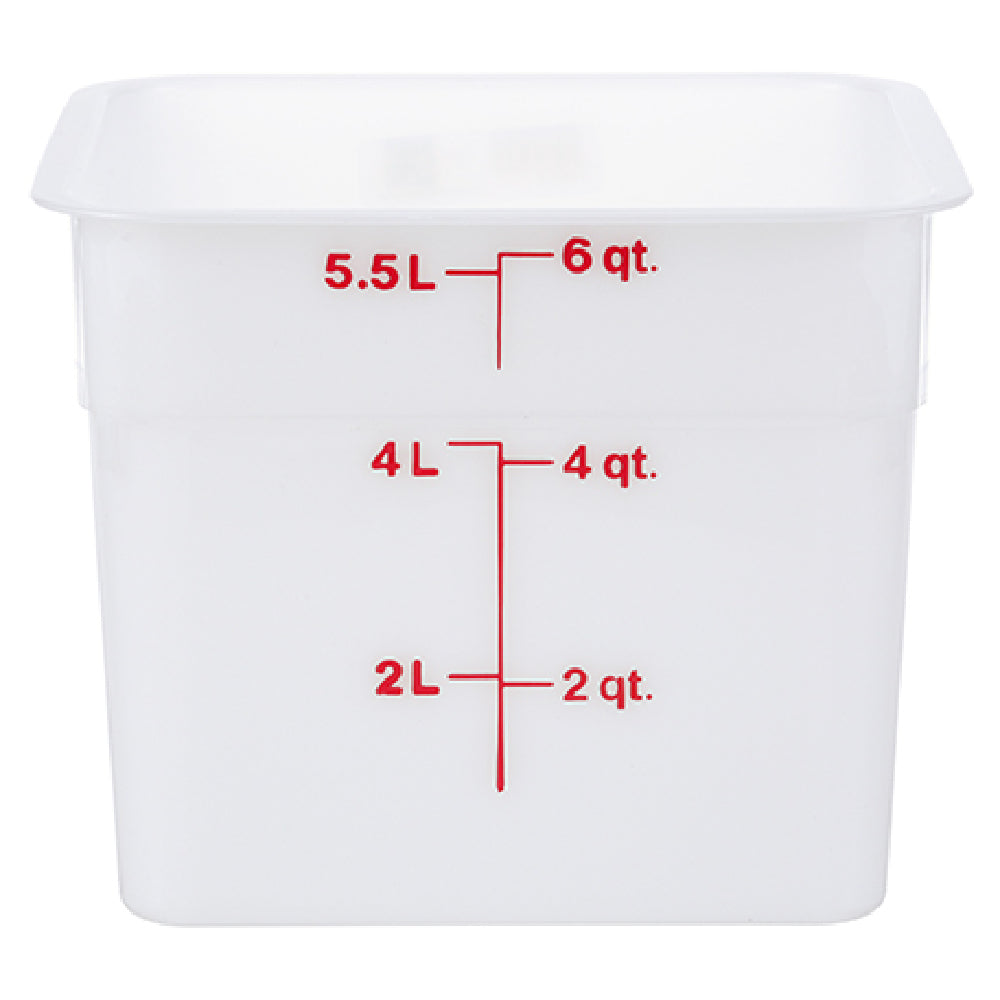 Cambro 6SFSP148 Container Sq 6qt 148 Poly/white