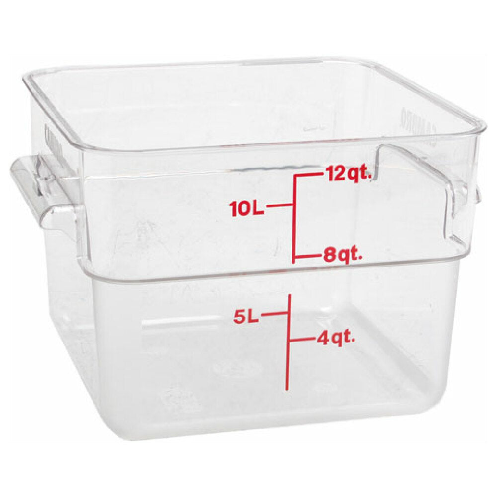 Cambro 12SFSCW135 Container Sq Clear 12qt
