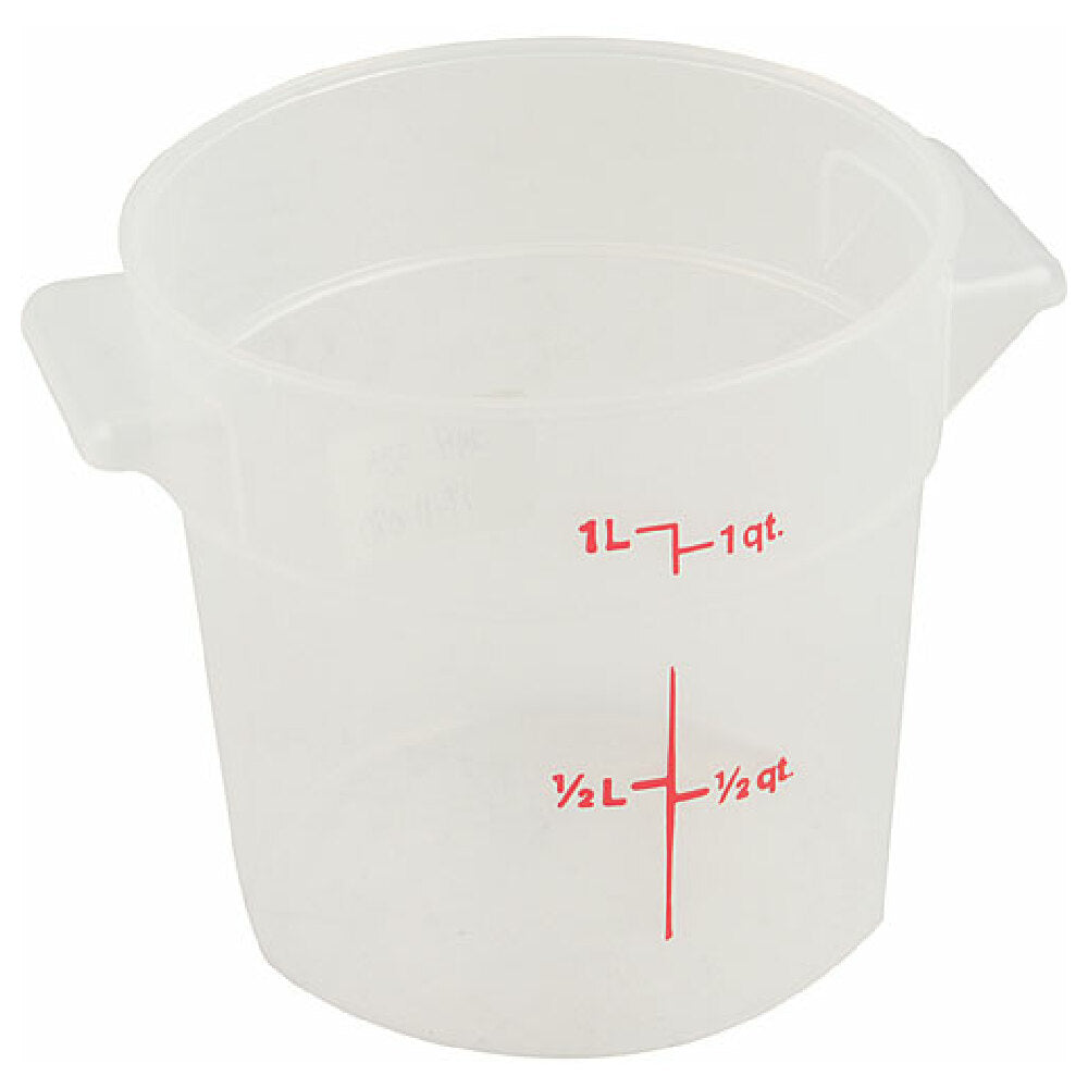 Cambro RFS1PP-190 Container Soft Rd 1 Qt Semi Clr