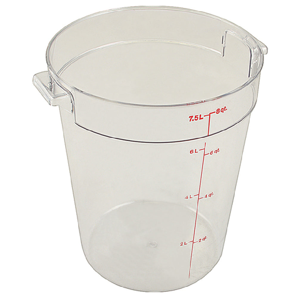Cambro CAMRFSCW8135 Container Clear Rd 8qt