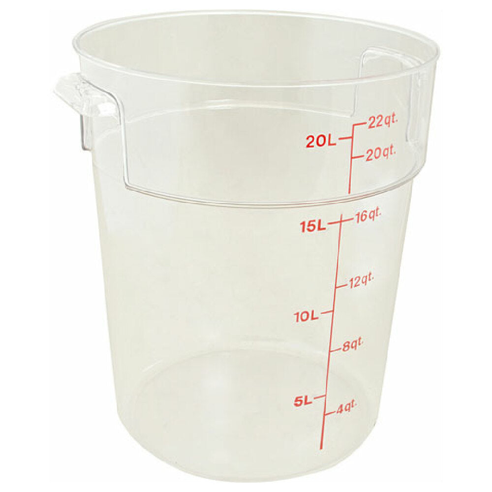 Cambro CAMRFSCW22135 Cntainer Clr Rd 22qt 135