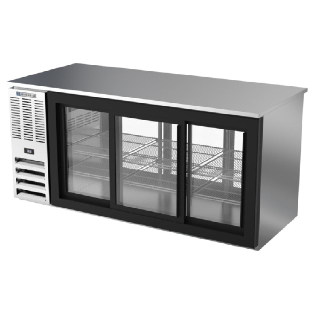 Beverage Air BB72HC-F-GS-PT-S - Refrigerated Pass-Thru Back Bar Food Rated Refrigerator