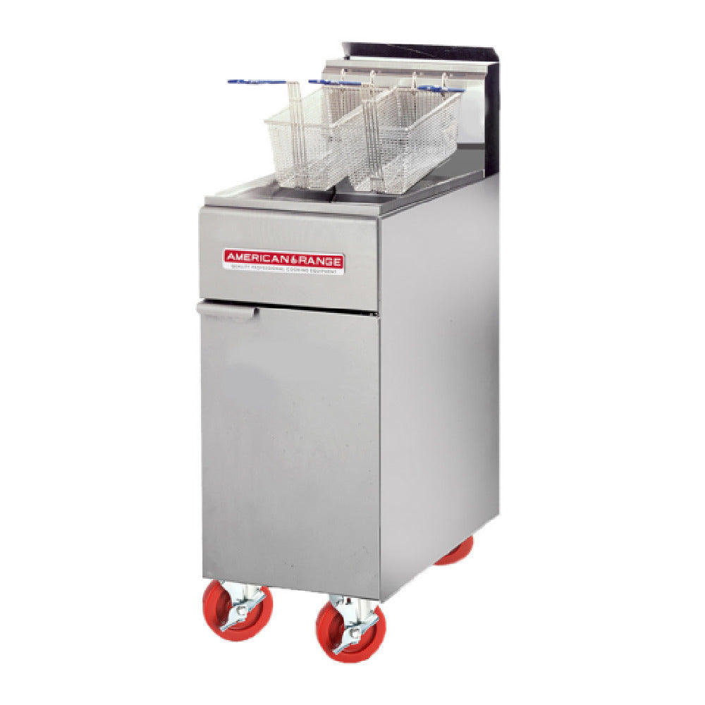 American Range AF-50HE_LP High Efficiency Gas Fryer Floor Model 50 Lb. Capacity Fryers