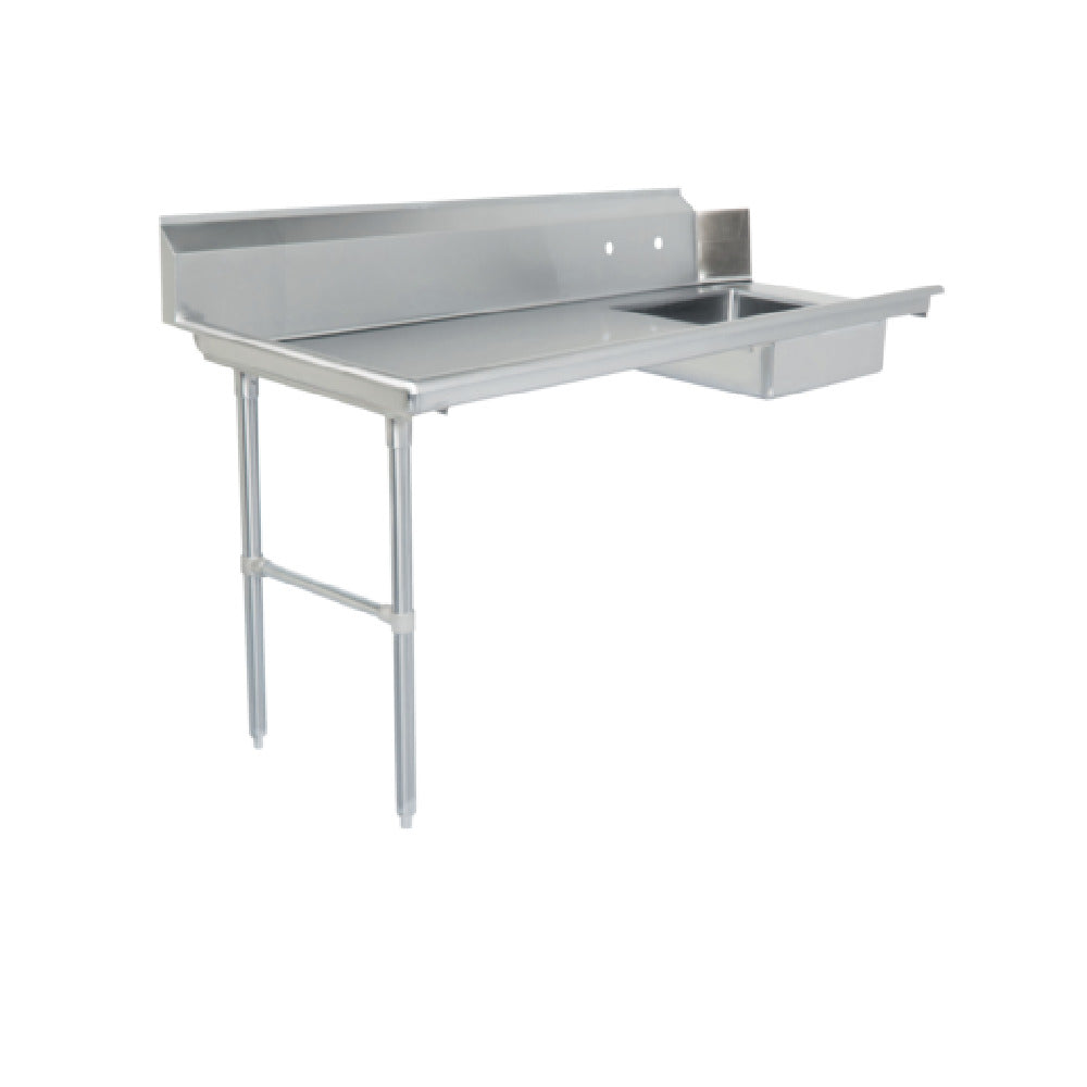 Steel Works Stainless SWSDT-84L Soiled Dish Table 16ga/304 Stainless Steel 30" X 84" X 43-3/4"H