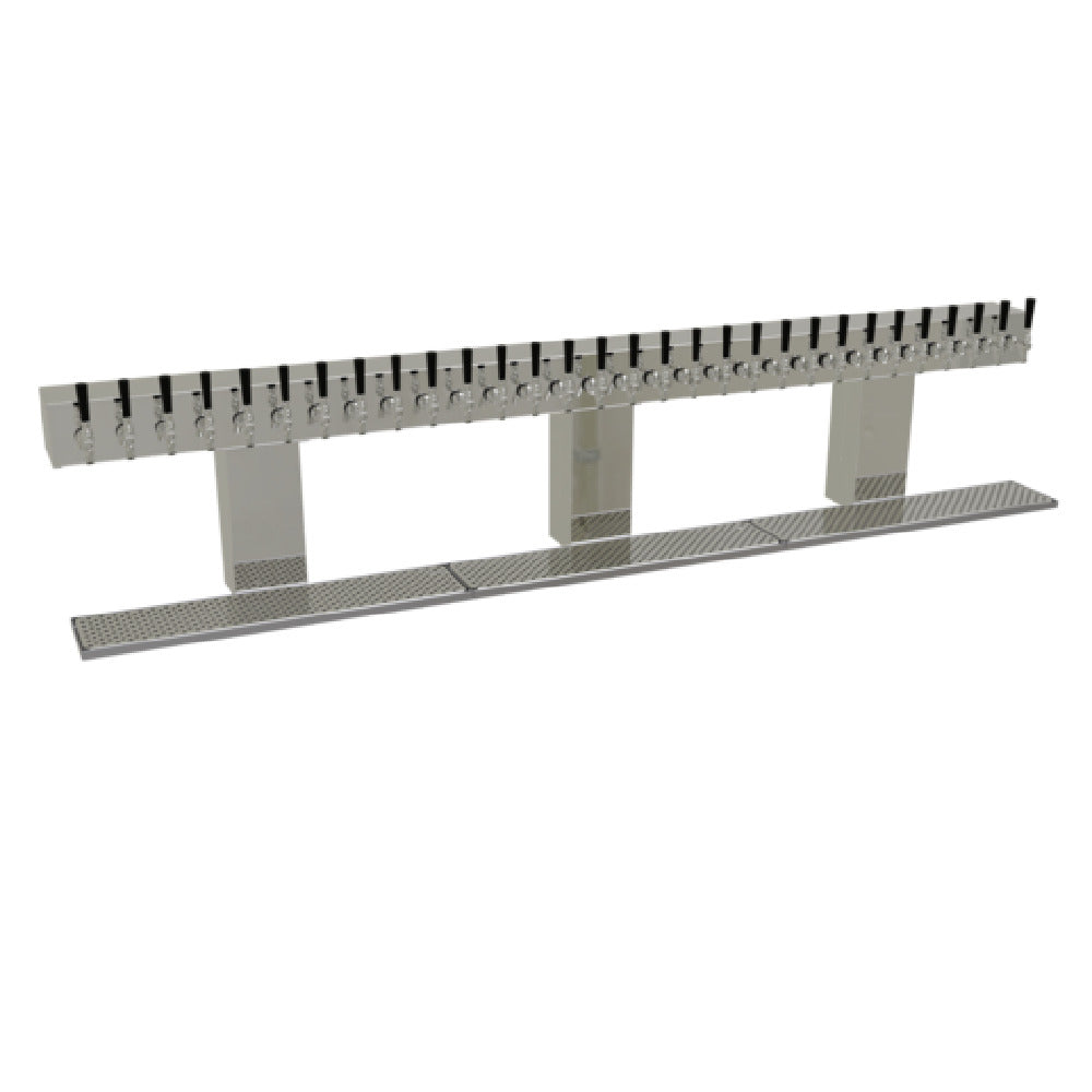 Glastender BRT-30-MFR Bridge Draft Dispensing Tower Countertop (30) Stainless Steel Faucets (handles Not Included)