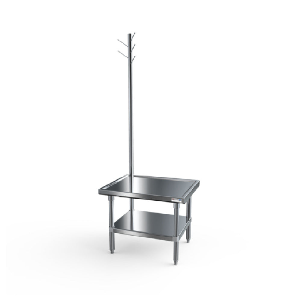 NBR Equipment MSS-2424UR Mixer Stand 24"W X 24"D X 24"H 14ga T304 Marine Edges Top