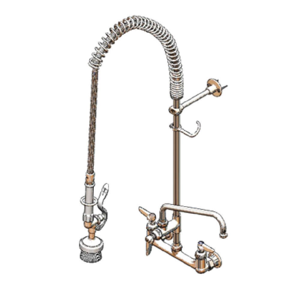 T&S Brass B-0133-ADF14-BR EasyInstall Pre-Rinse Unit With Adjustable Wall Bracket