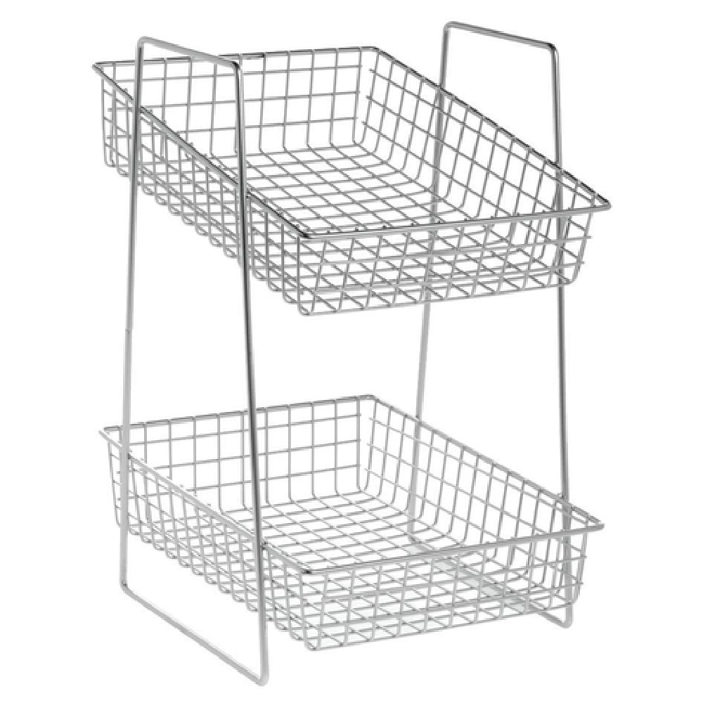 Hubert 96872 - Basket Display Stand, 2-tier, 10-1/4" X 13" X 17-1/2"H