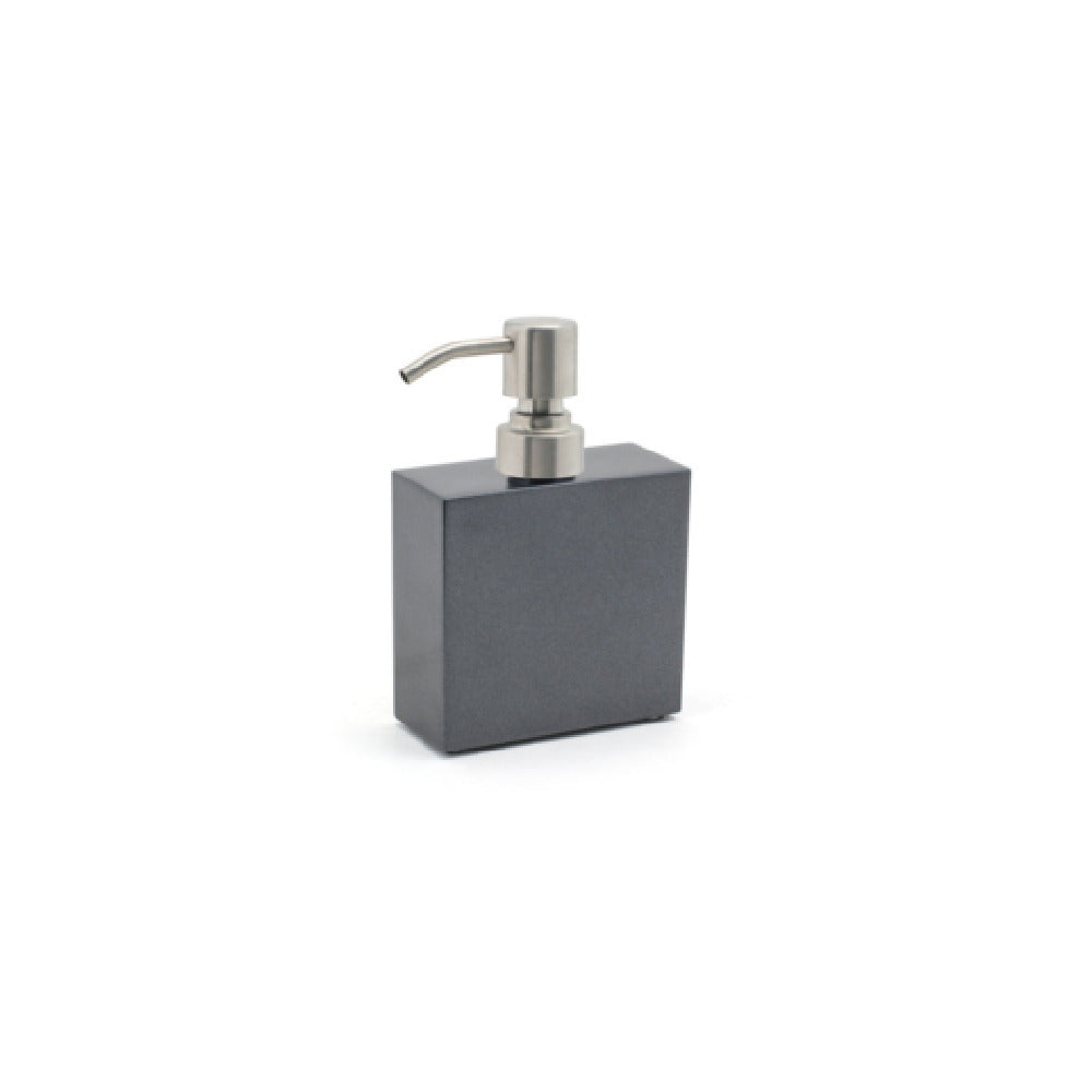 FOH RSP018BKT12 11oz New York Pump Onyx With Brushed Stainless Top Includes One RSP102BSS22 Pump Dispenser Top Silver