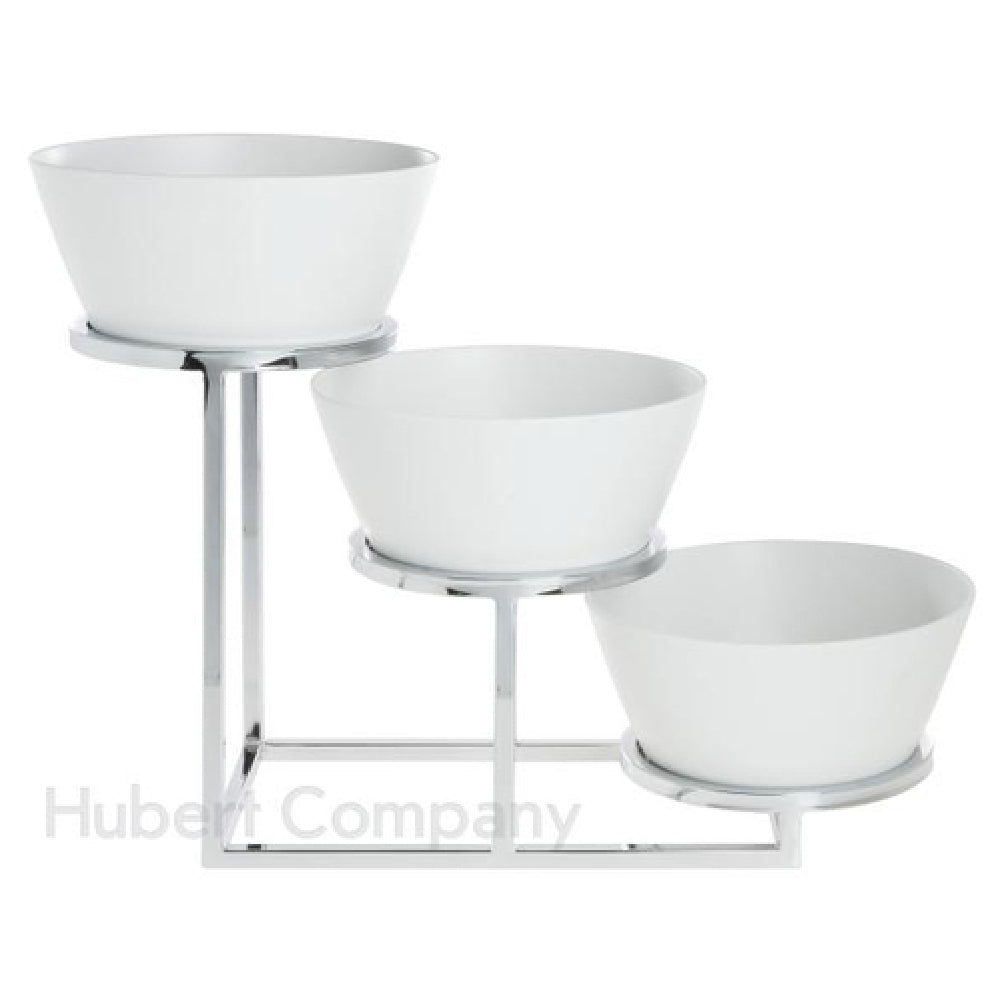Hubert 65638 - Cerve Collection Bowl Holder, 3-tier, 8" X 22" X 13"H
