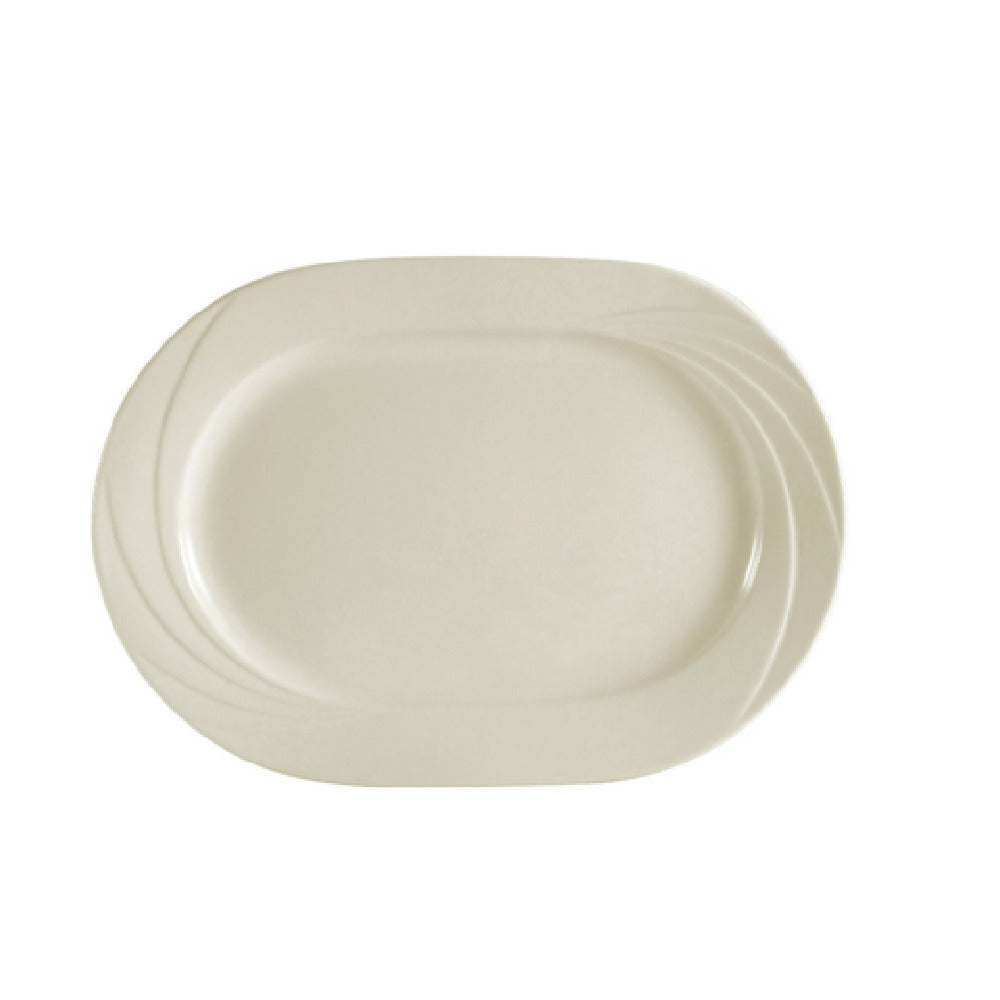 CAC China GAD-94 Garden State Platter 14"L X 10"W X 1-3/8"H Oblong