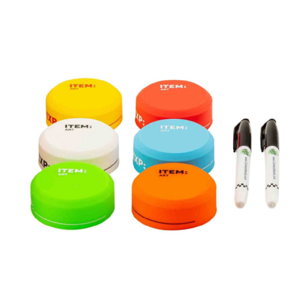 TableCraft Products 13096 - Multi-Color Writeable Silicone InvertaTop™, 63mm, With (2) Markers