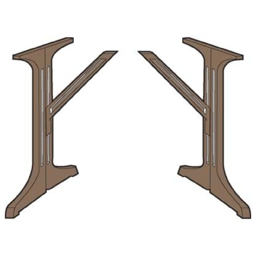 Grosfillex 55618181 Alpha Lateral Base For 48" X 32" Molded Melamine Table Top With Umbrella Hole