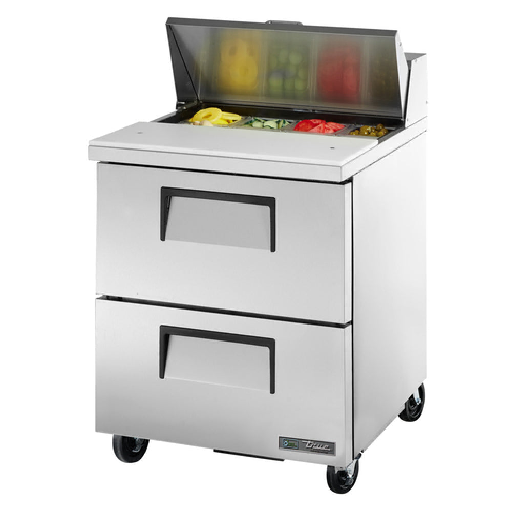 True Refrigeration TSSU-27-08D-2-HC Sandwich/Salad Unit (8) 1/6 Size (4"D) Poly Pans