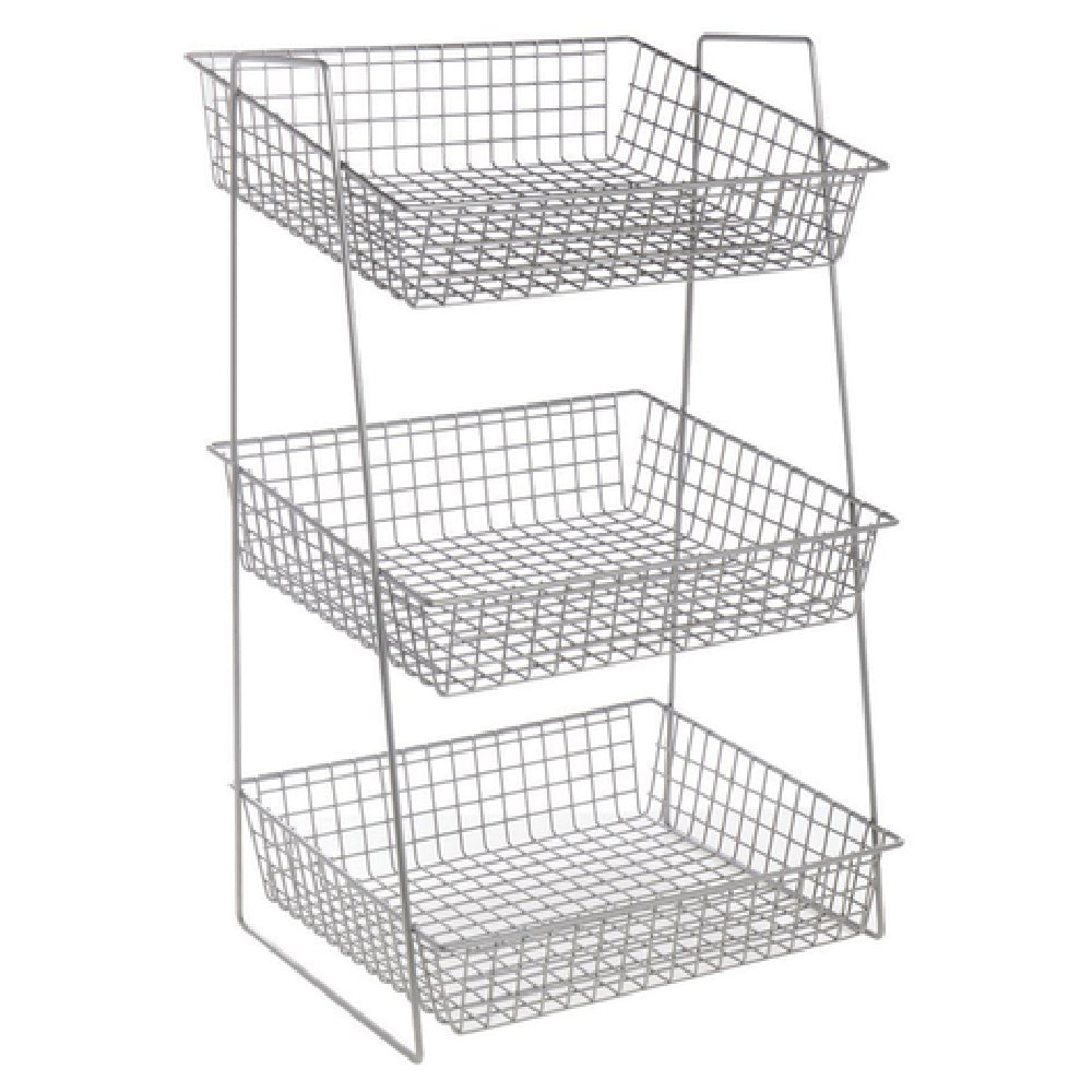 Hubert 86334 - Basket Display Stand, 3-tier, 16" X 13-1/2" X 27"H