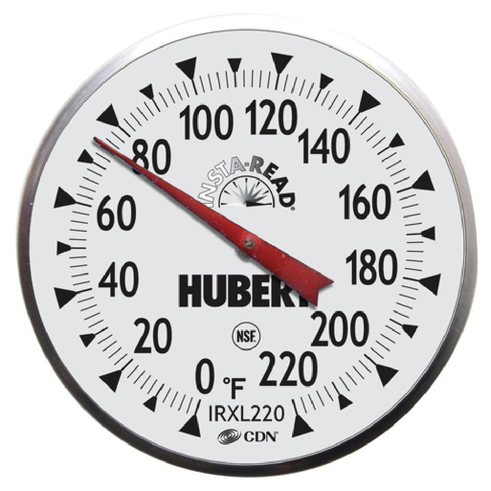 Hubert 89938 - Pocket Thermometer, Dial Type, 5-1/2" Stainless Steel Stem
