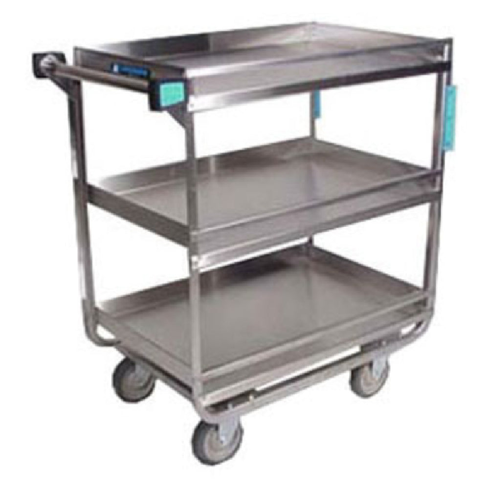 Lakeside 730 Heavy Duty Guard Rail Utility Cart 3-tier Open Base