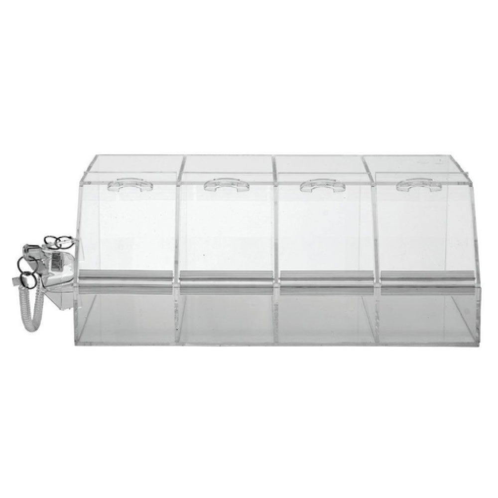Hubert 23064 - Bulk Cereal Bin Base Unit, (4) 4 Lb. Capacity Sections, 24" X 17" X 9"H