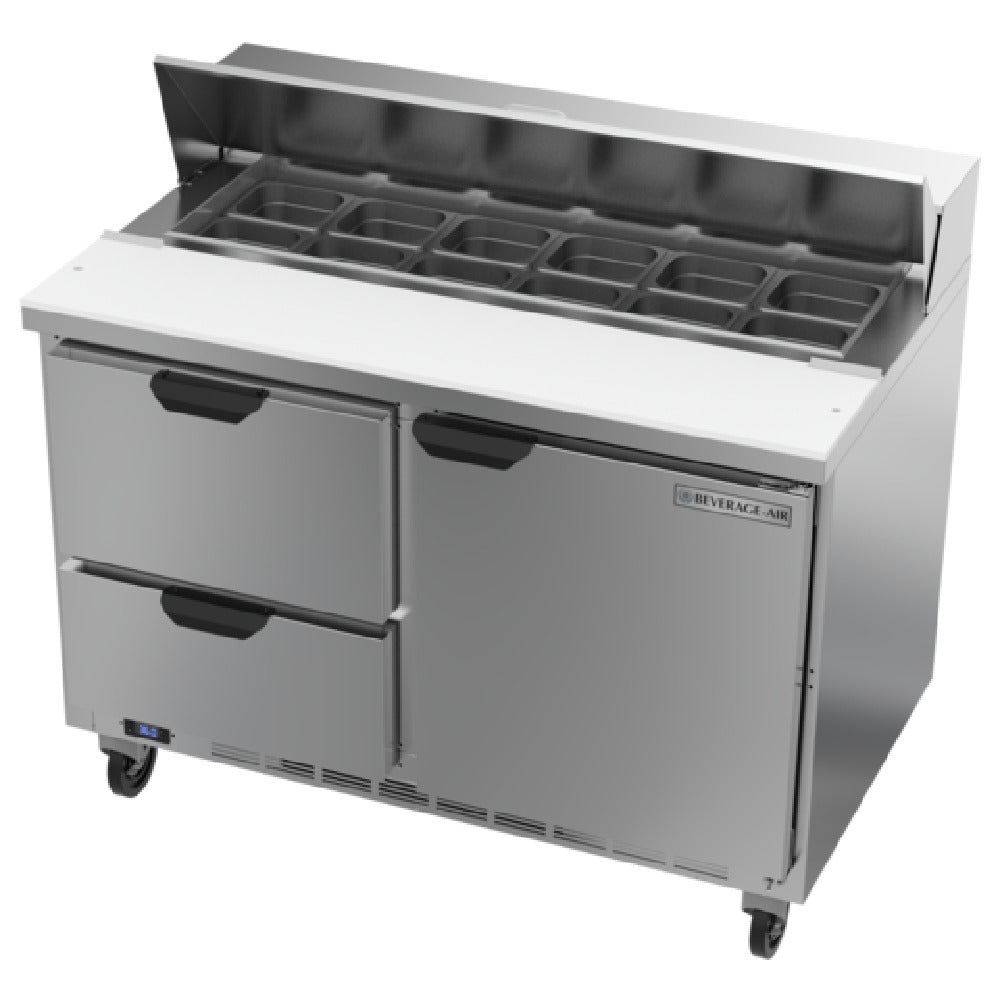 Beverage Air SPED48HC-12-2 Sandwich Top Refrigerated Counter Two-section 48"W