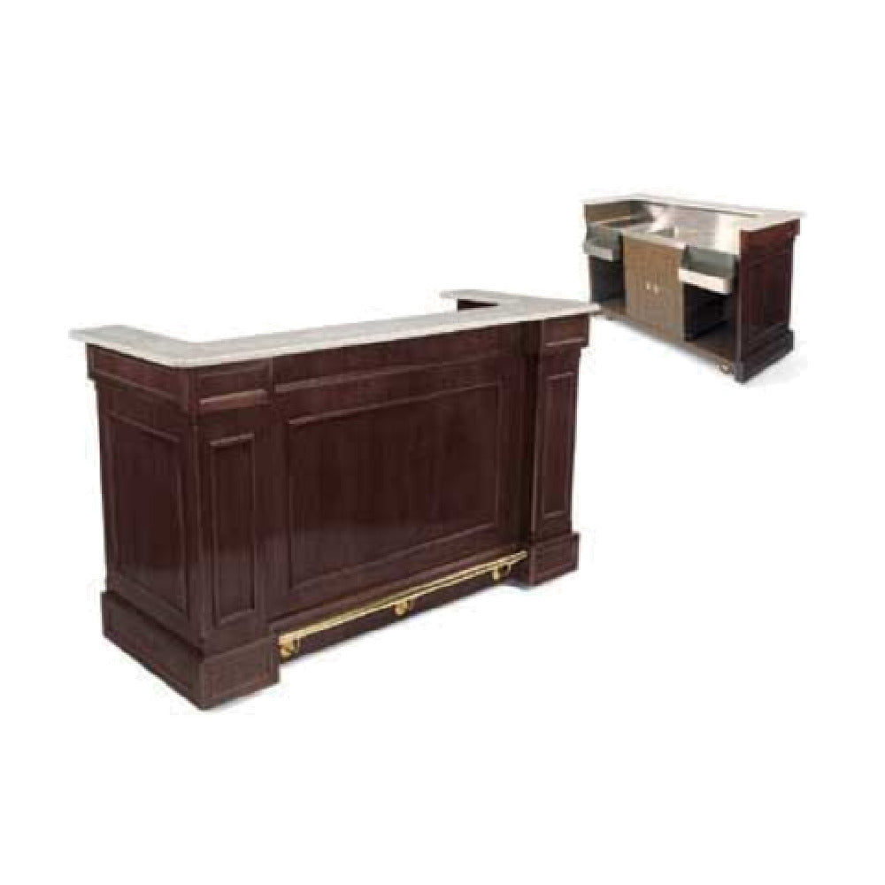 Forbes Industries 5779-6 Mobile Bar 30"W X 78"L X 46"H 6 Ft. Bar Length