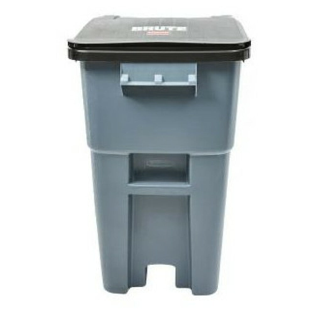 Rubbermaid FG9W2700GRAY Brute 50 Gal Trash Can W/lid Wheels