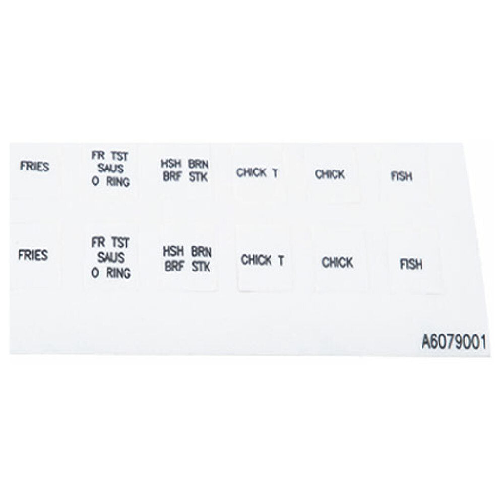 Pitco A6079001 Lbl Decal Overly Cmptr B.k.