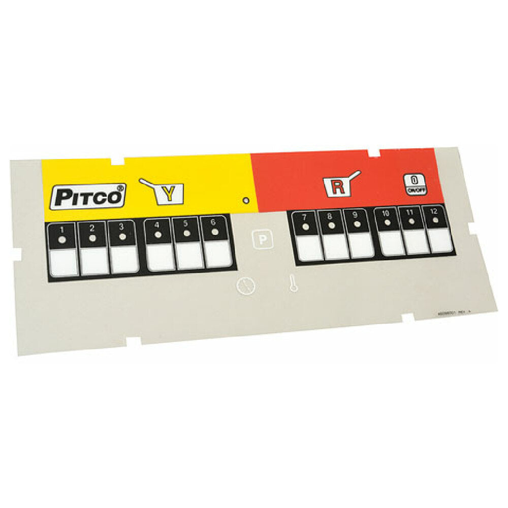 Pitco A6096501 Lbl Ovrly 2 Zn Blank