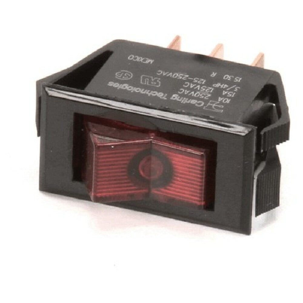 H & K International E-1-19-1 Rocker Switch Power 125v Red
