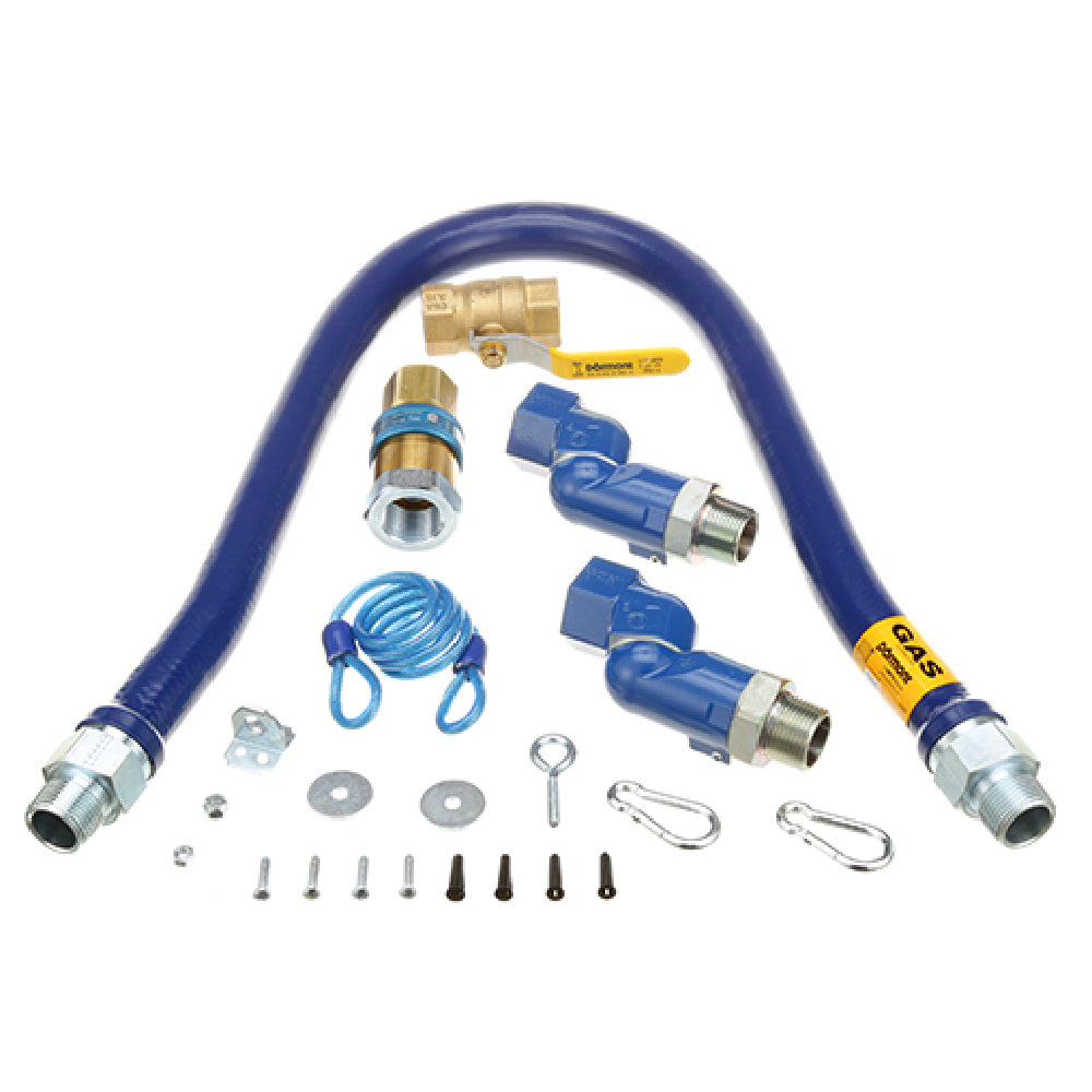 Dormont 16100KIT2S48 1" Dia. 48" Blue Hose Snapfast 2 Swivel Max
