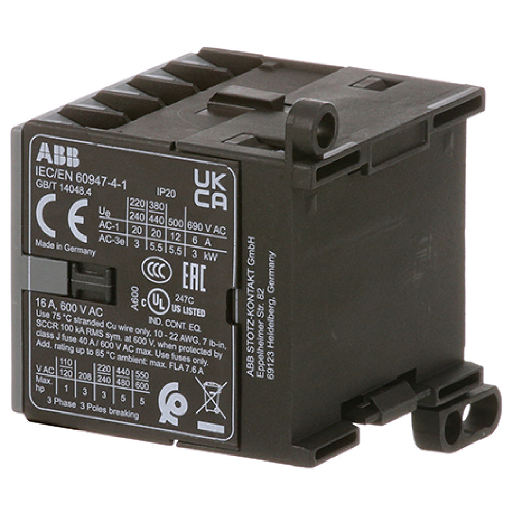 Globe X20028ABB Contactor 16 Amp 600 Vac