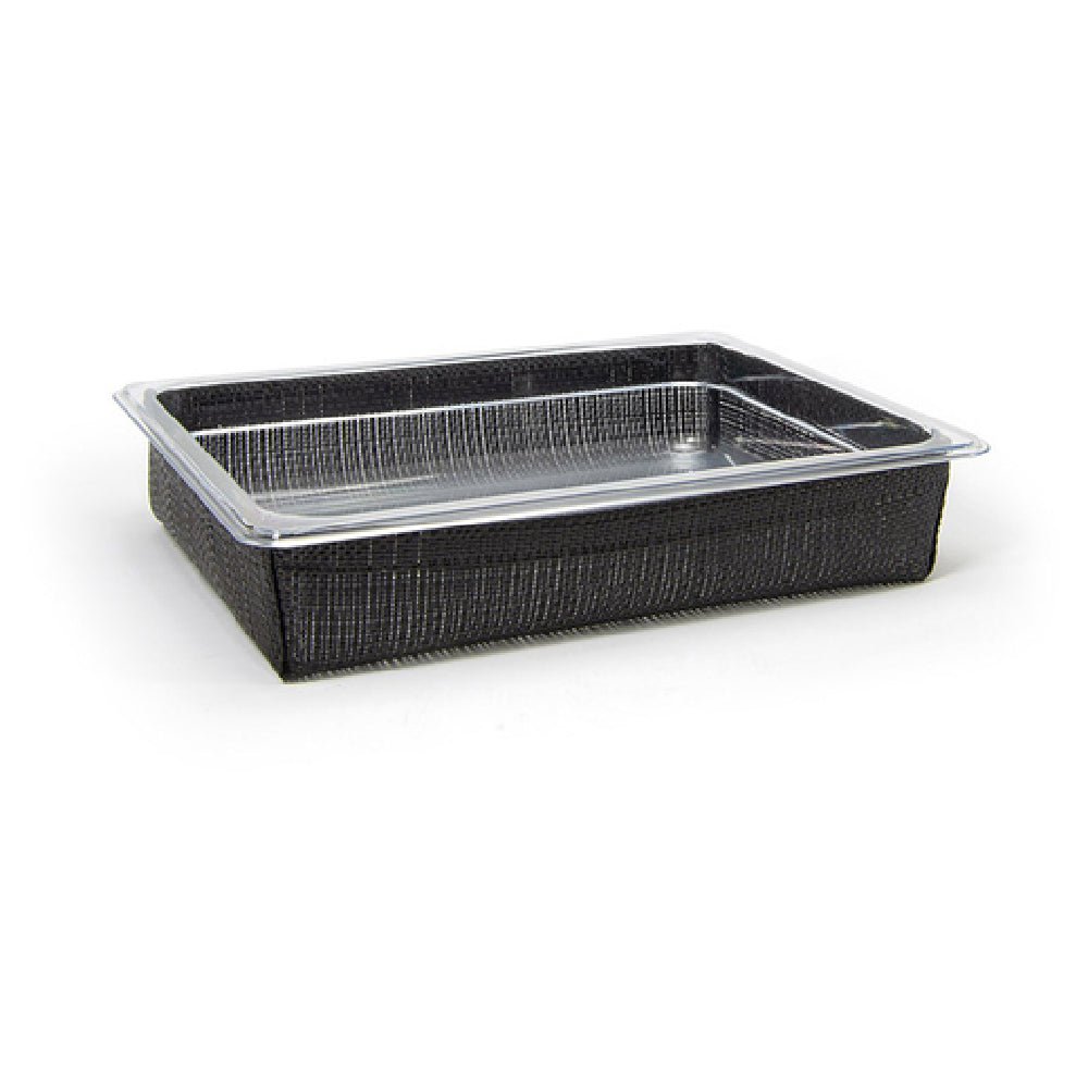 FOH BHO136BKV21 1/2 Size Metroweave Housing/Pan Set Shallow Random Weave Black