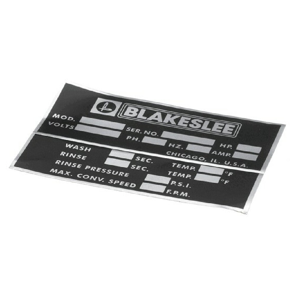 Blakeslee 99705 Data Label