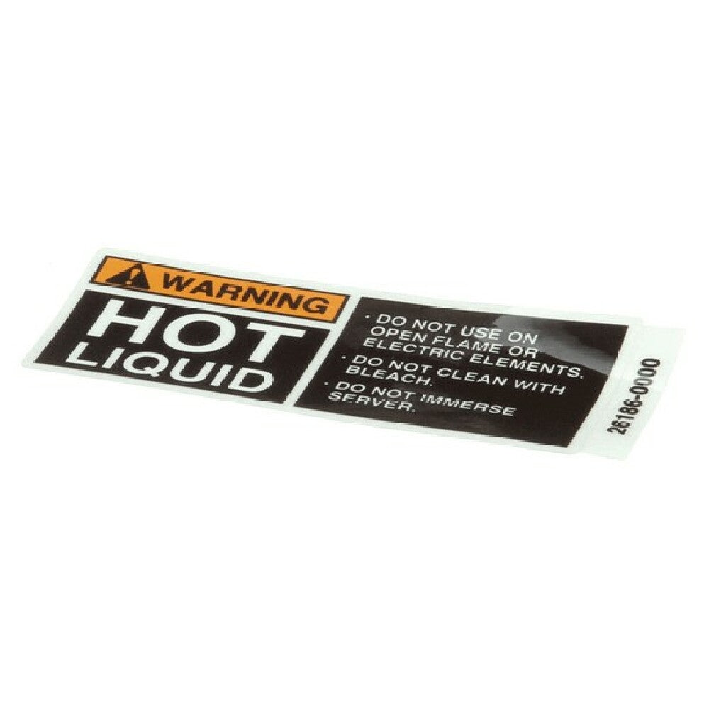 Bunn 26186 Decal Warning Hot Liquid