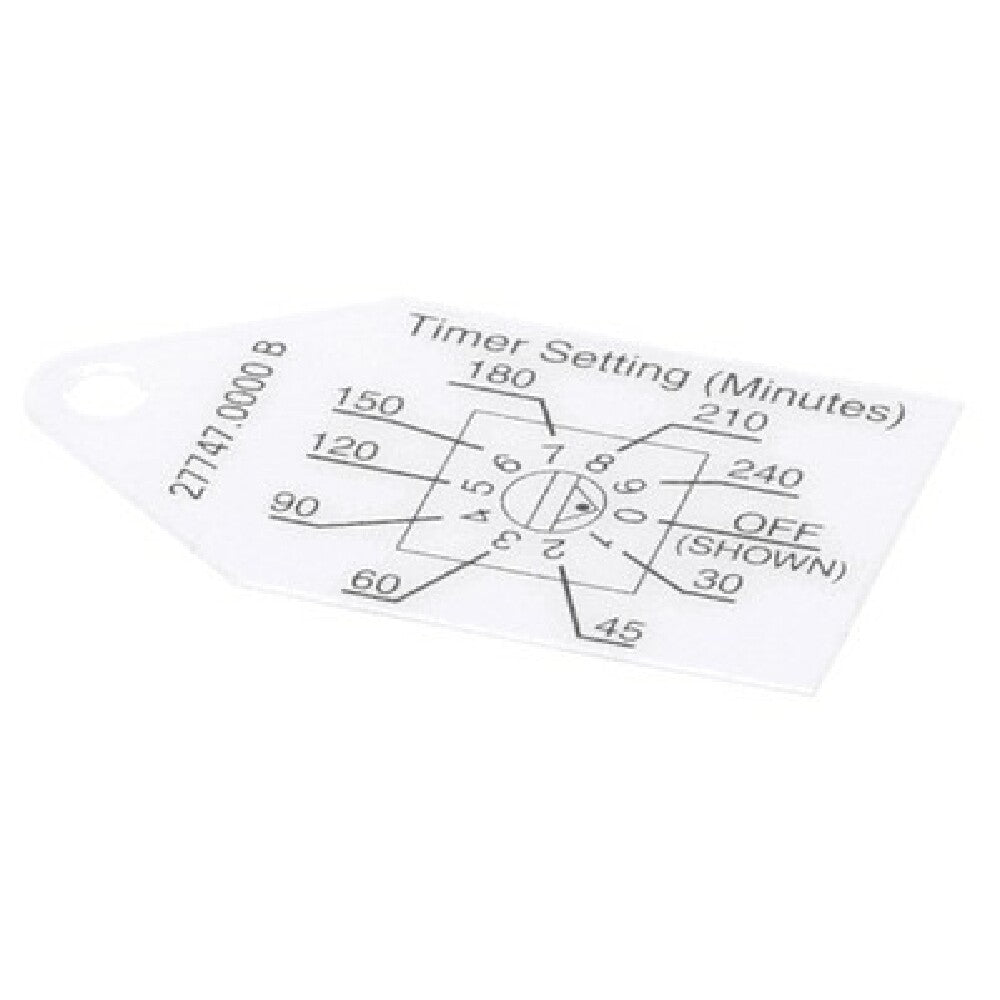Bunn 27747 Tag Timer Setting