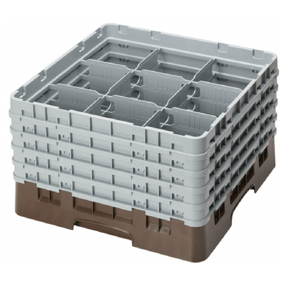 Cambro 9S958167 Camrack® Glass Rack With (5) Soft Gray Extenders Full Size