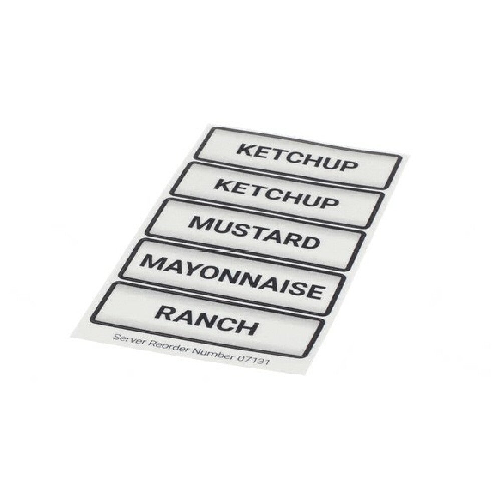 Server Products 07131 Decal Set Condiment