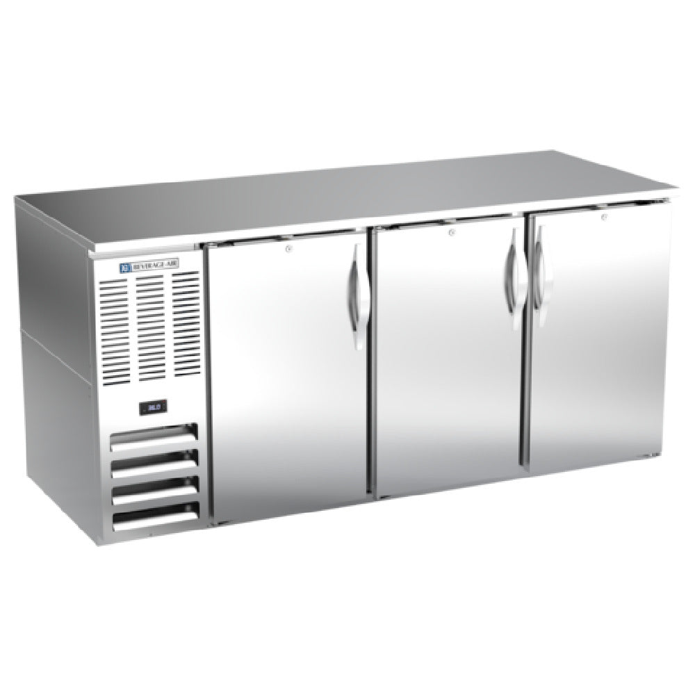 Beverage Air BB72HC-S - Refrigerated Back Bar Storage Cabinet, Three-section, 72"W X 30-3/8"D X 34"H