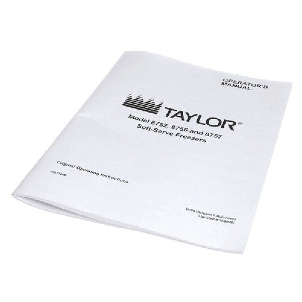 Taylor Freezer 028752-M Man Oper 8752/8756/8757