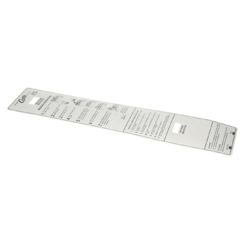 Curtis WC-3904 Label Instructs Panel Curtis