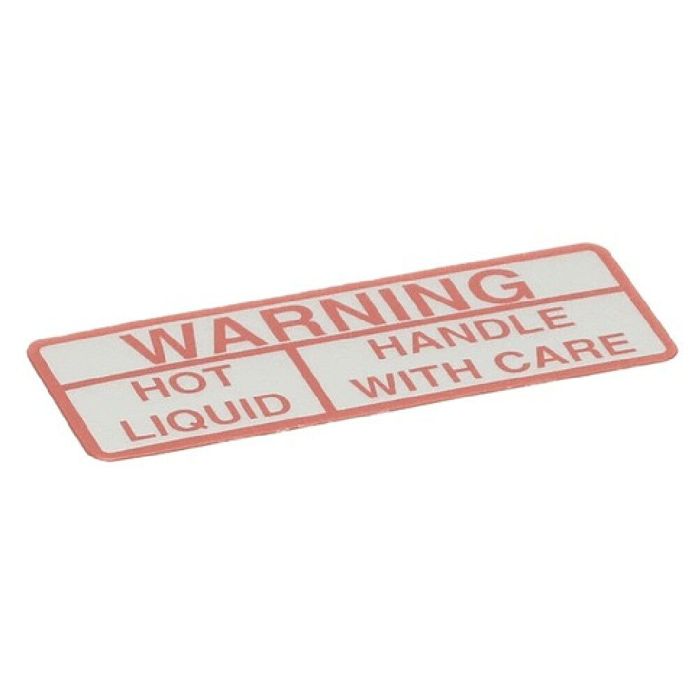 Curtis WC-39052 Label Warning Hot Liquid