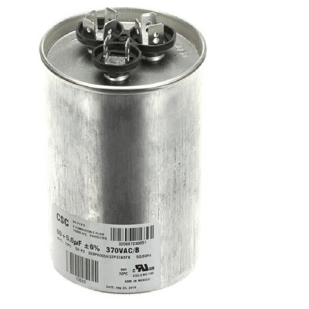 York S1-02425033700 Dual Run Capacitor 60/5mfd 370v Round