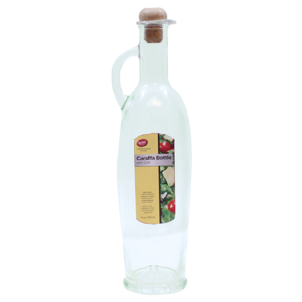 Tablecraft H9216 Caraffa Oil & Vinegar Bottles 16 Oz. Cork Top (handwash Only)